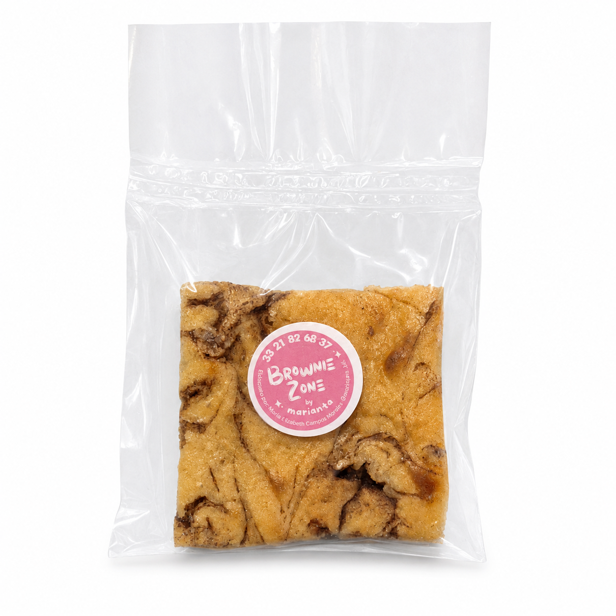 Blondie de canela sin azúcar añadida